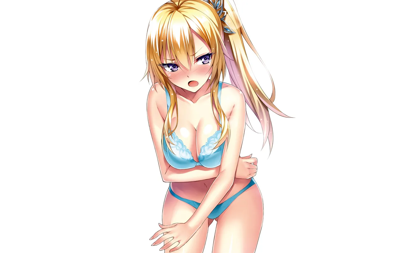 Фото обои girl, sexy, lingerie, pantsu, bra, cleavage, panties, long hair