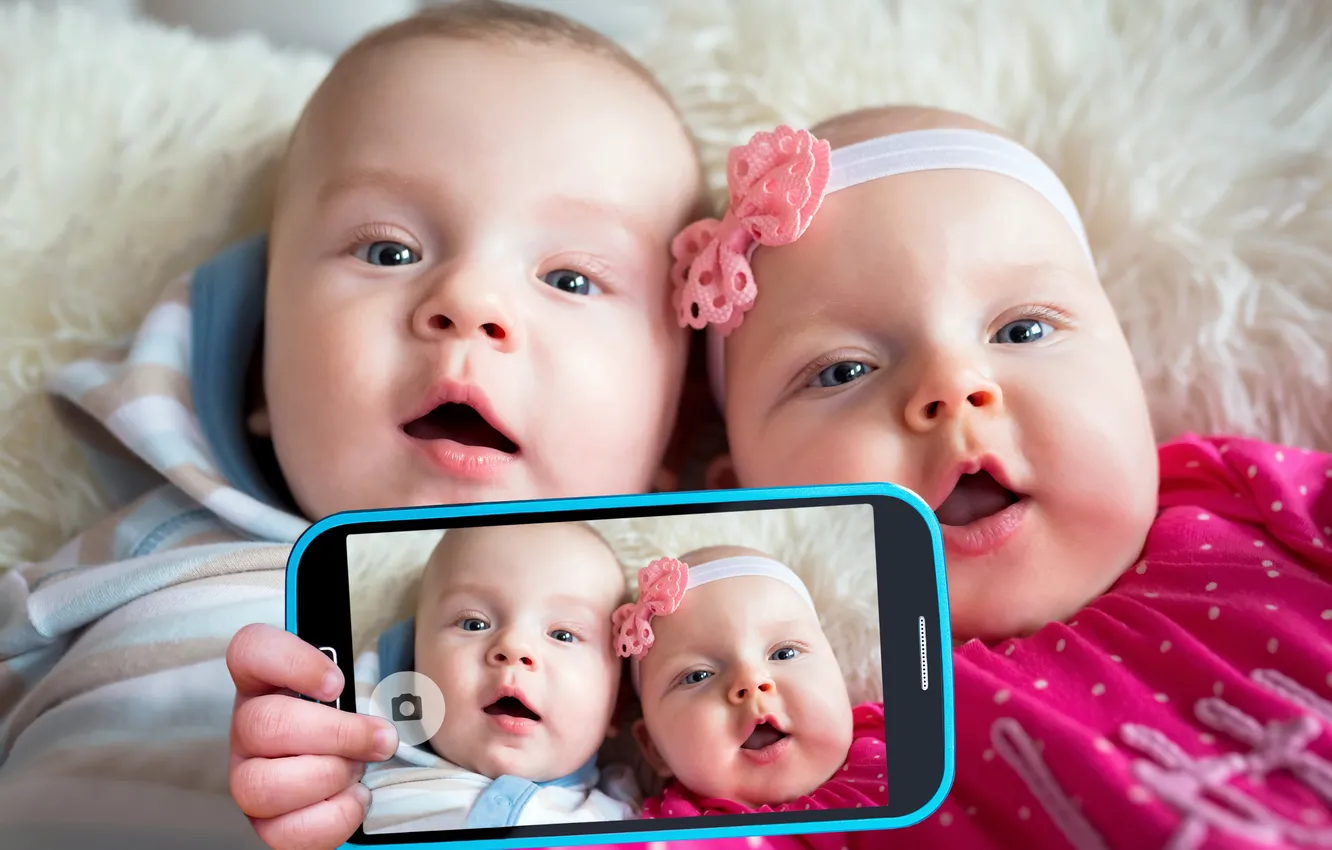 Фото обои дети, фото, телефон, малыши, смартфон, baby, kid, Infants