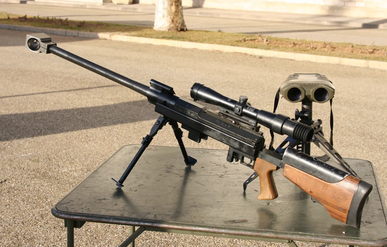 Фото обои оптика, бинокль, винтовка, снайперская, крупнокалиберная, PGM UR Hecate ll