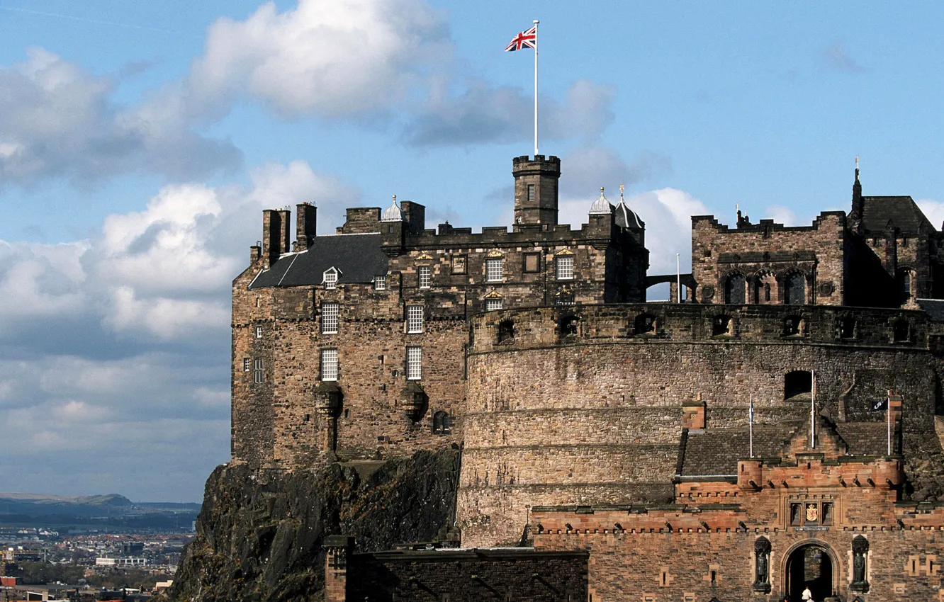 Фото обои небо, замок, стена, башня