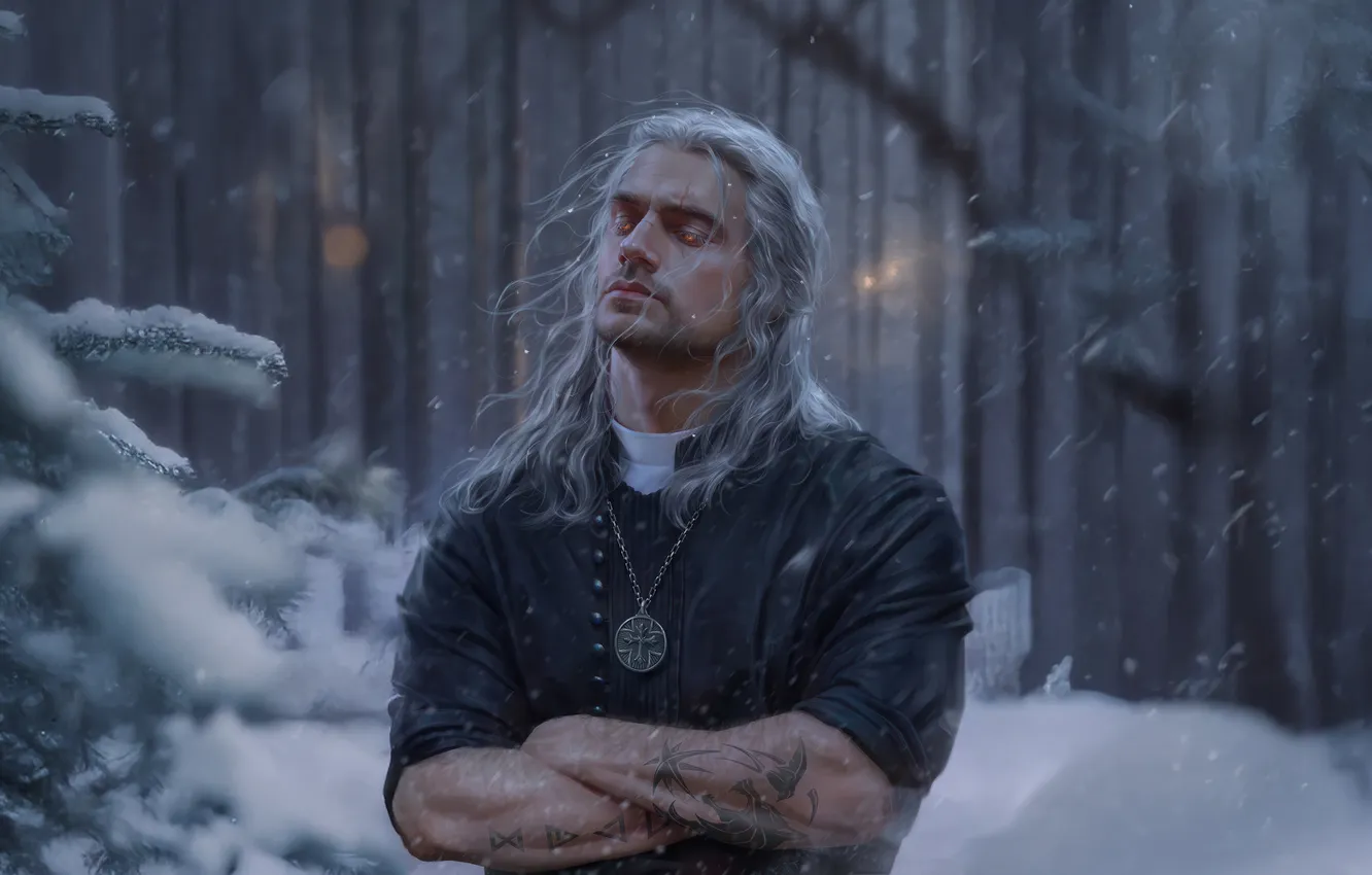 Фото обои power, precision, witcher