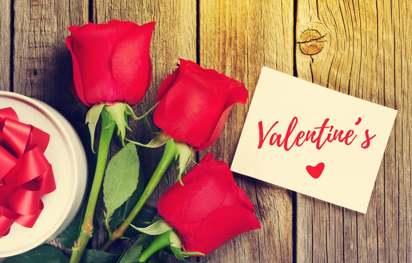 Фото обои любовь, цветы, подарок, романтика, розы, love, happy, День святого Валентина