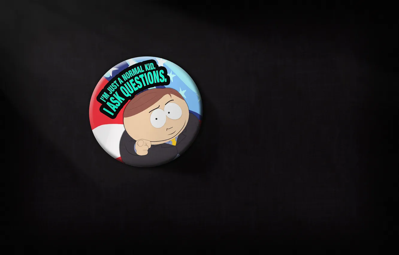 Фото обои минимализм, South Park, агитация, выборы, Картман