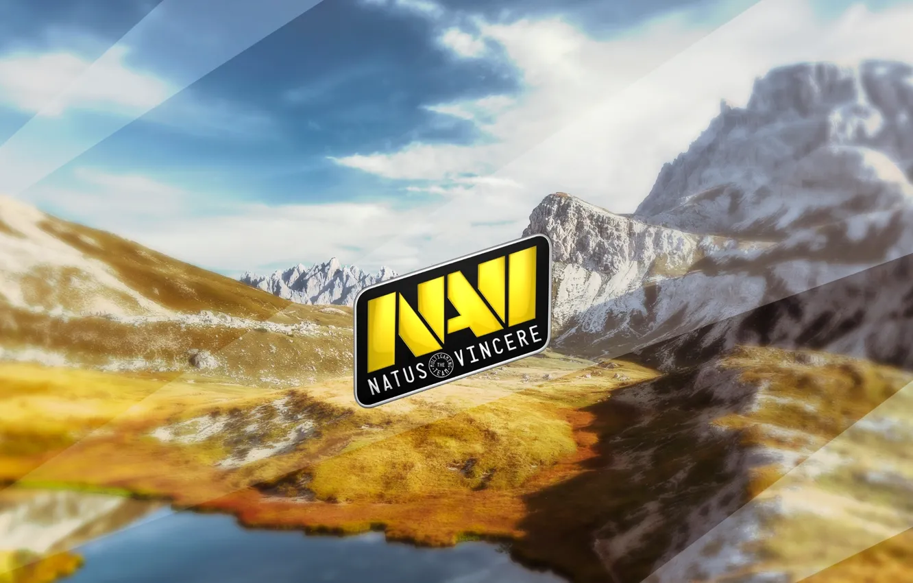 Фото обои горы, озеро, пруд, холмы, logo, na'vi, exclusive, bokeh