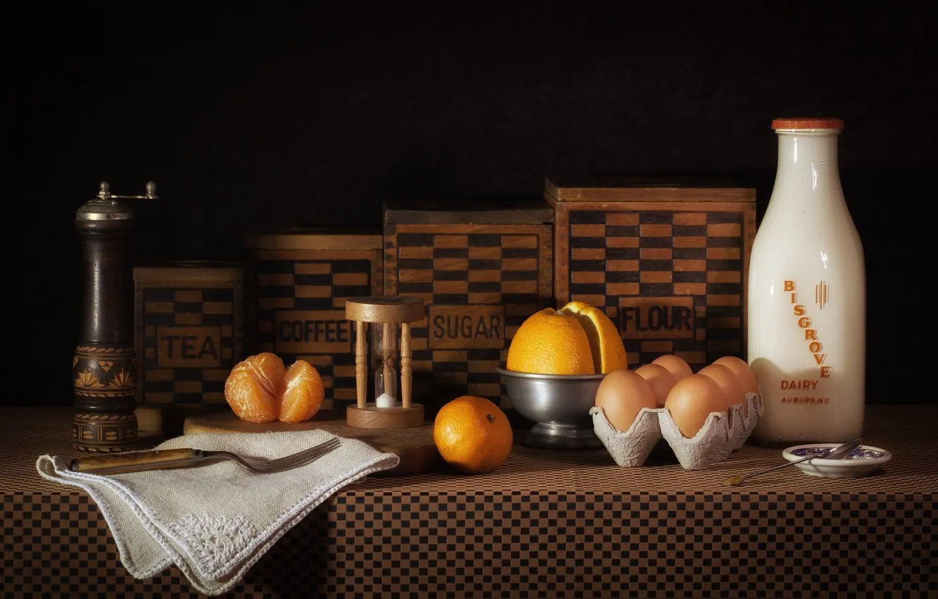 Фото обои апельсин, еда, молоко, натюрморт, мандарины