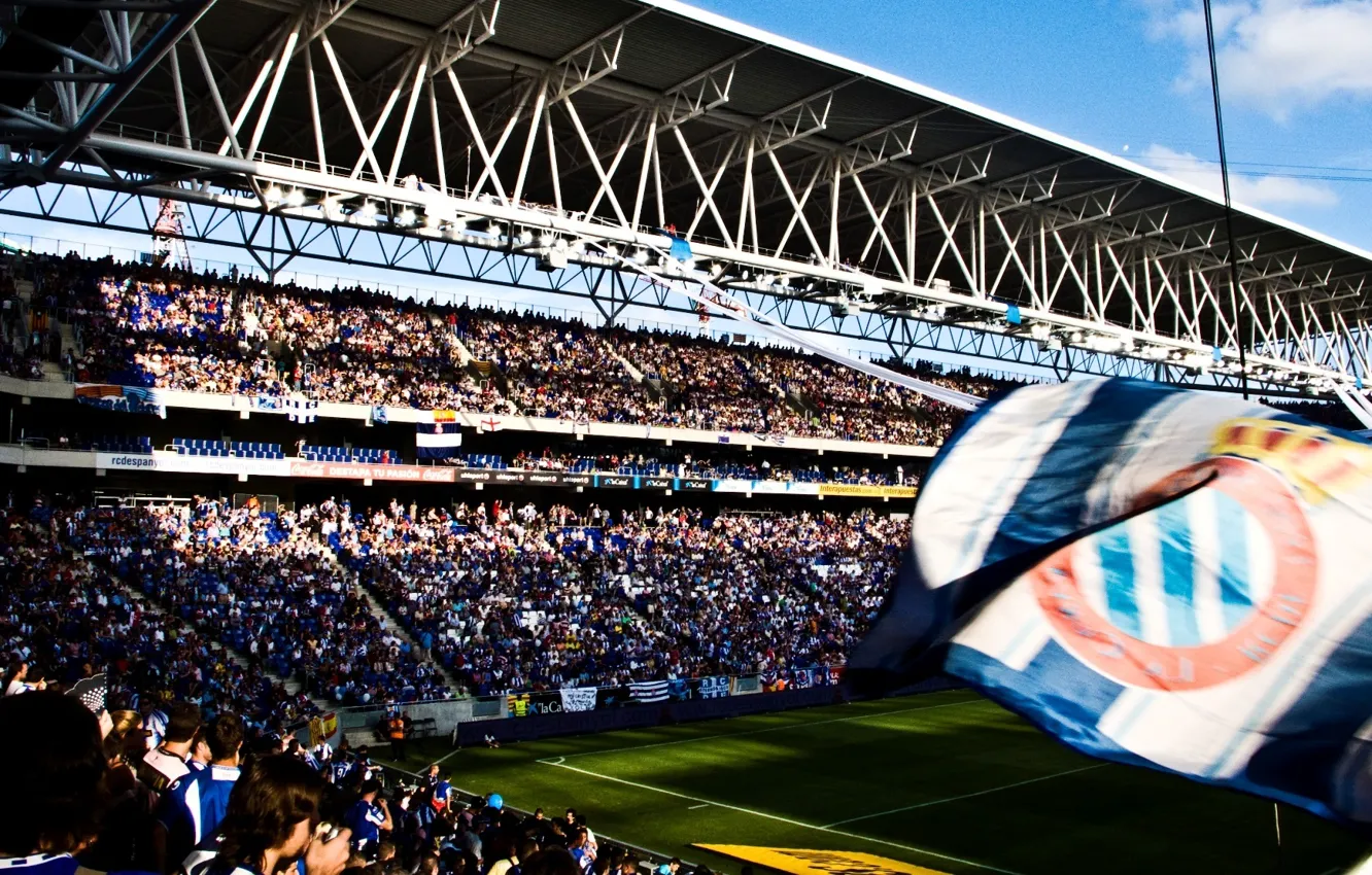 Фото обои wallpaper, sport, stadium, football, fans, Estadio Cornella-El Prat, RCD Espanyol