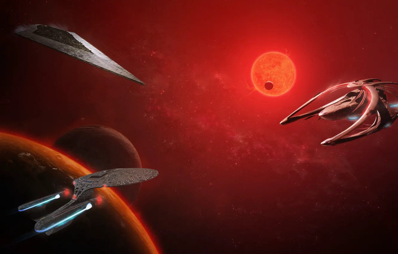 Фото обои Wars, Andromeda, Star, Enterprise-D, USS Enterprise NCC-1701-D, Trek
