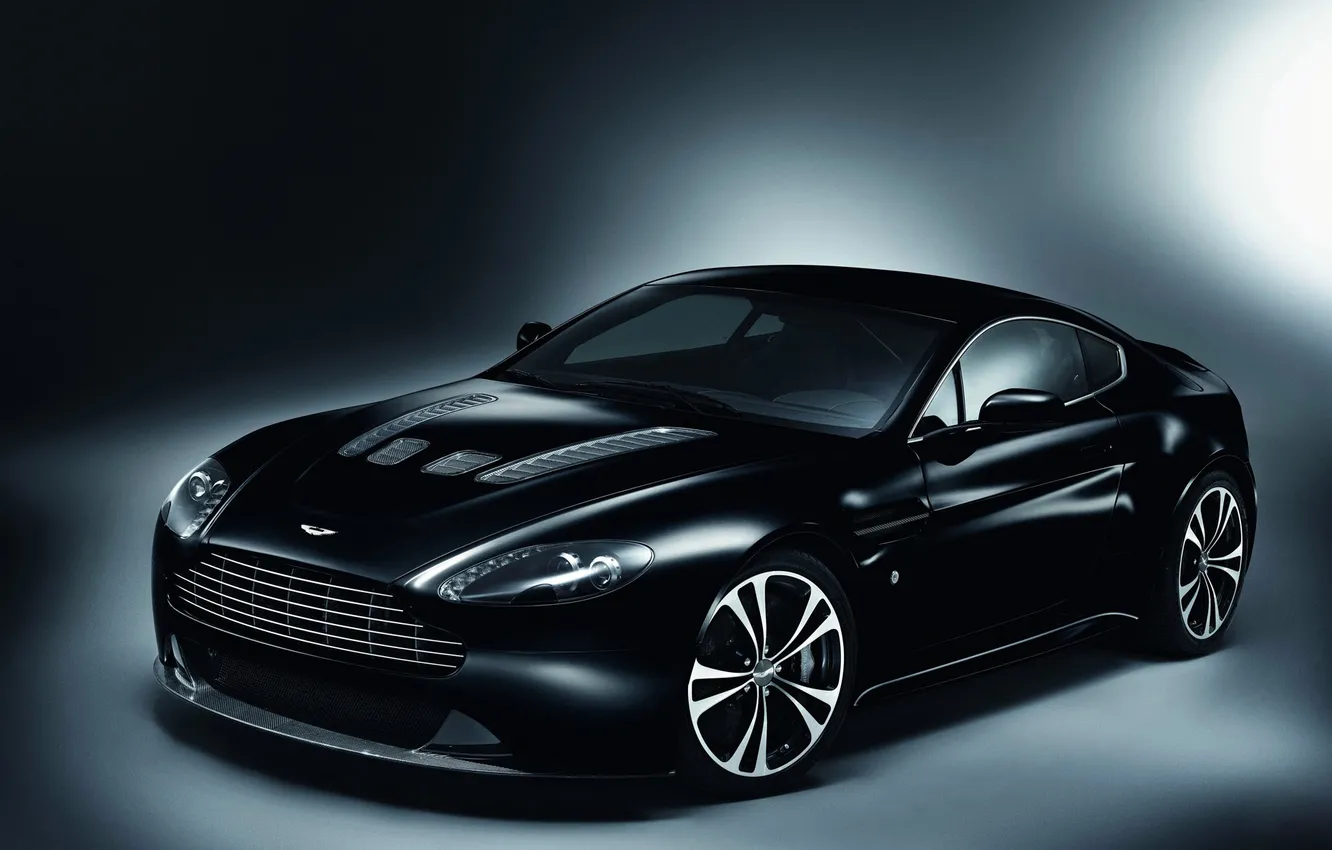 Фото обои Aston Martin, Авто, Vantage, Черный, Машина, Спорткар