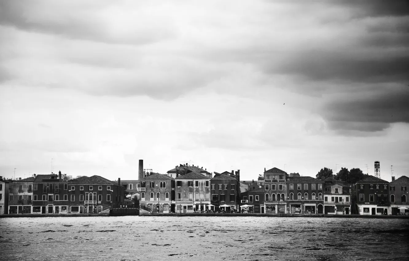 Фото обои storm, Italy, bird, clouds, Venice