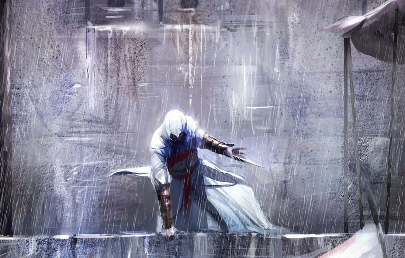 Фото обои рисунок, Assasin's Creed, Альтаир