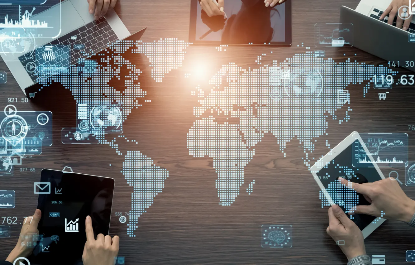 Фото обои map, tablet, technology, information