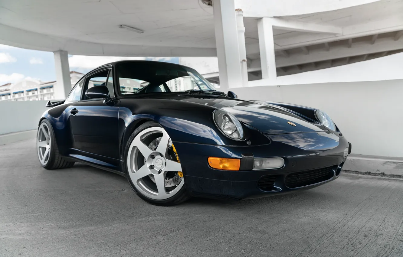 Фото обои Porsche, Blue, Front, Porsche 993