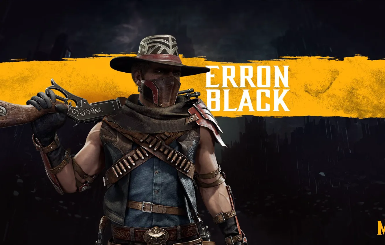 Фото обои ковбой, ружьё, боец, наёмник, смертельная битва, cowboy, MK11, mercenary