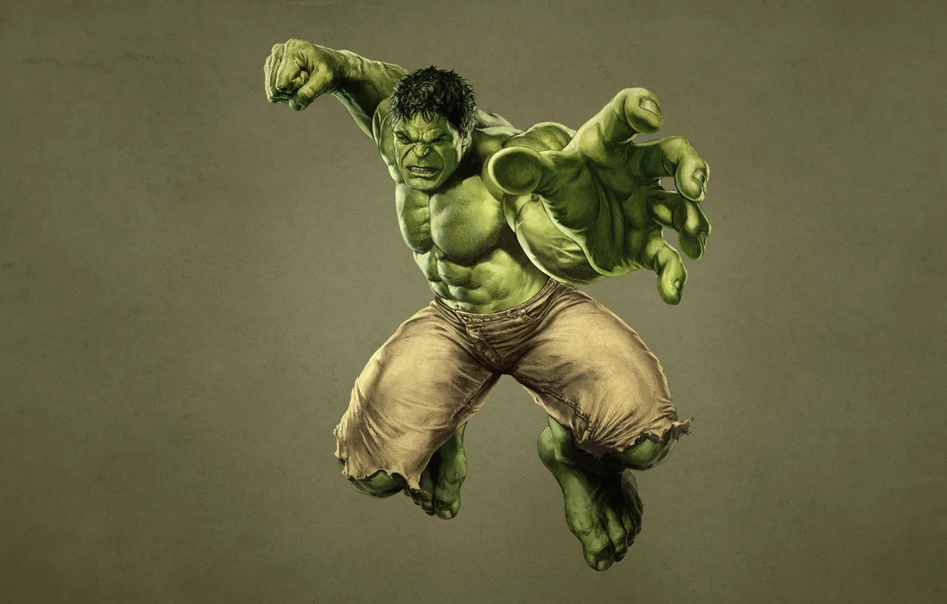 Фото обои зеленый, монстр, кулак, халк, marvel, комикс, hulk, Мстители