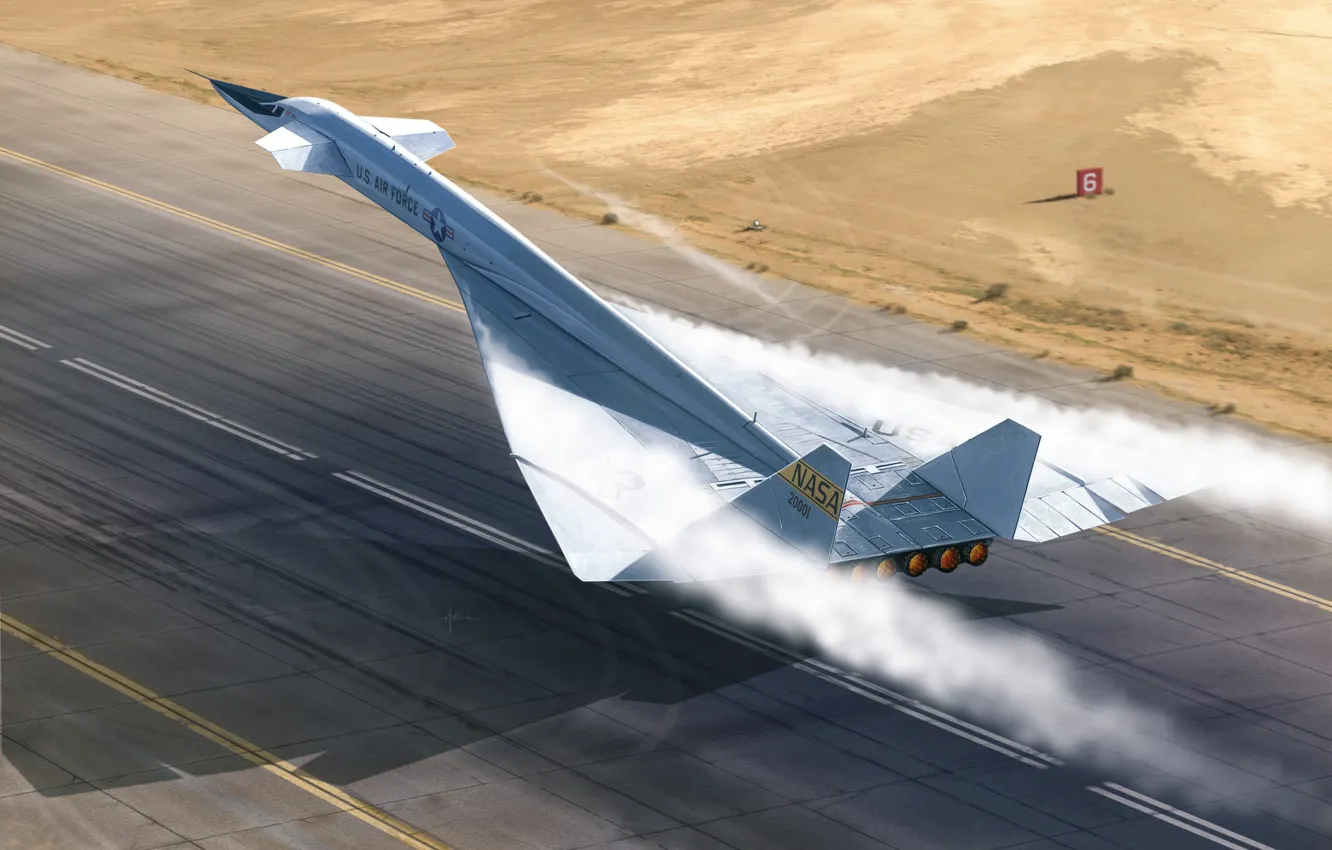 Фото обои США, US Airforce, Tiziano Gollini, North American XB-70 Valkyrie, высотный бомбардировщик