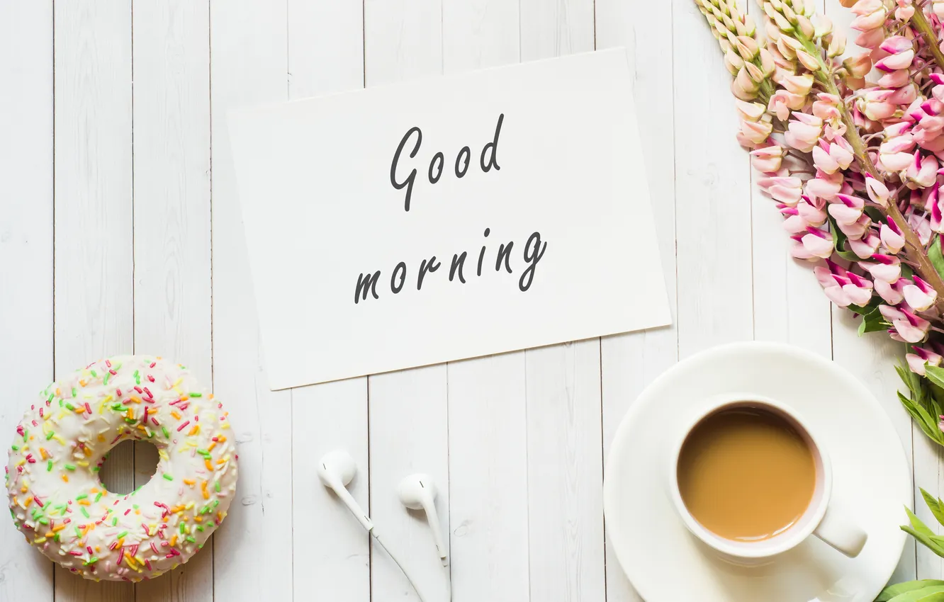 Фото обои цветы, wood, flowers, cup, coffee, good morning, чашка кофе