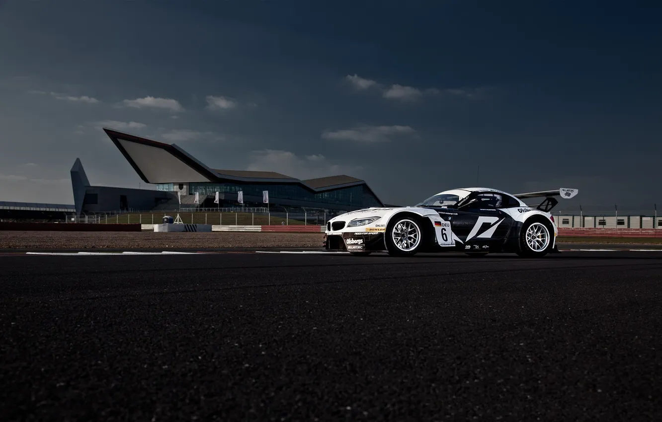 Фото обои bmw, трасса, gt3, nfs team, silverstone