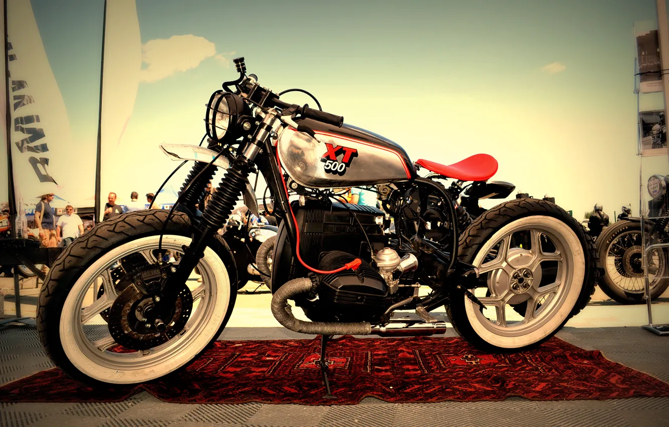 Фото обои bmw, motorcycle, cafe racer, xt500