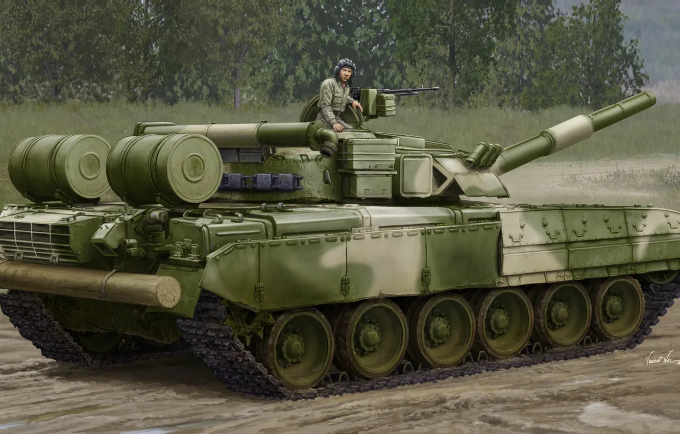 Фото обои танк, ОБТ, Т-80, танкисты, Т-80УД