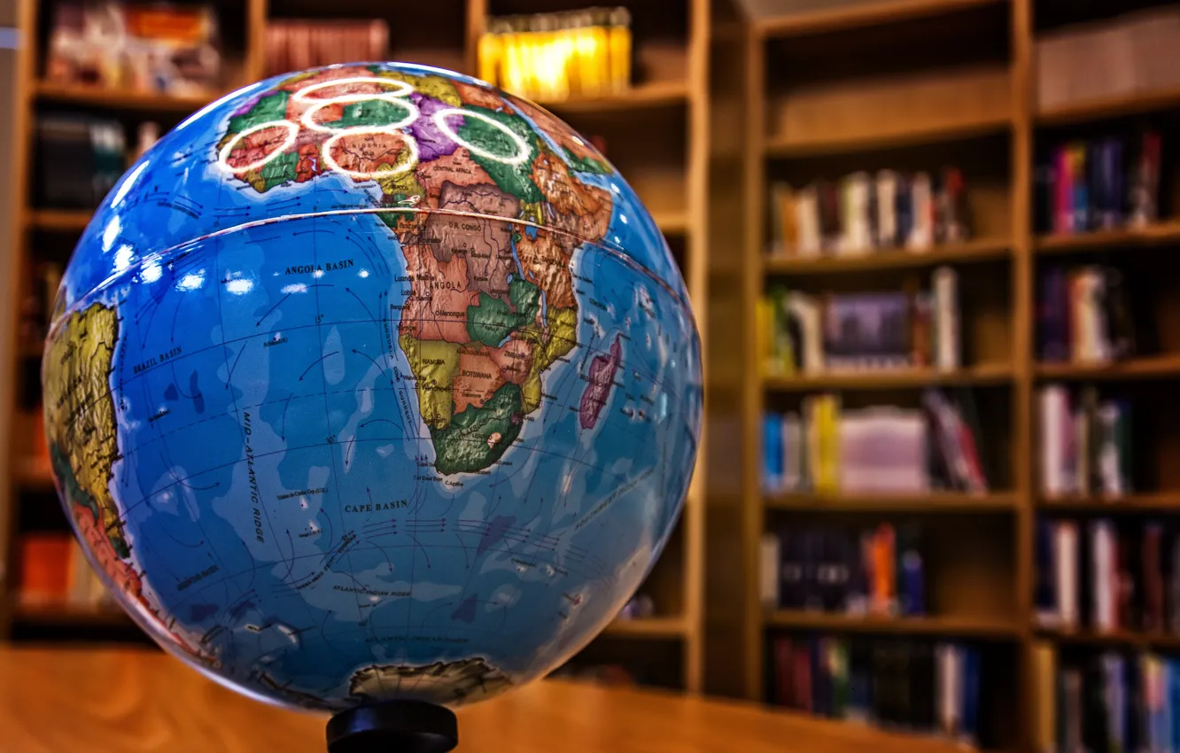 Фото обои Africa, Ocean, Globe, Planet Earth, Study, Kide FotoArt