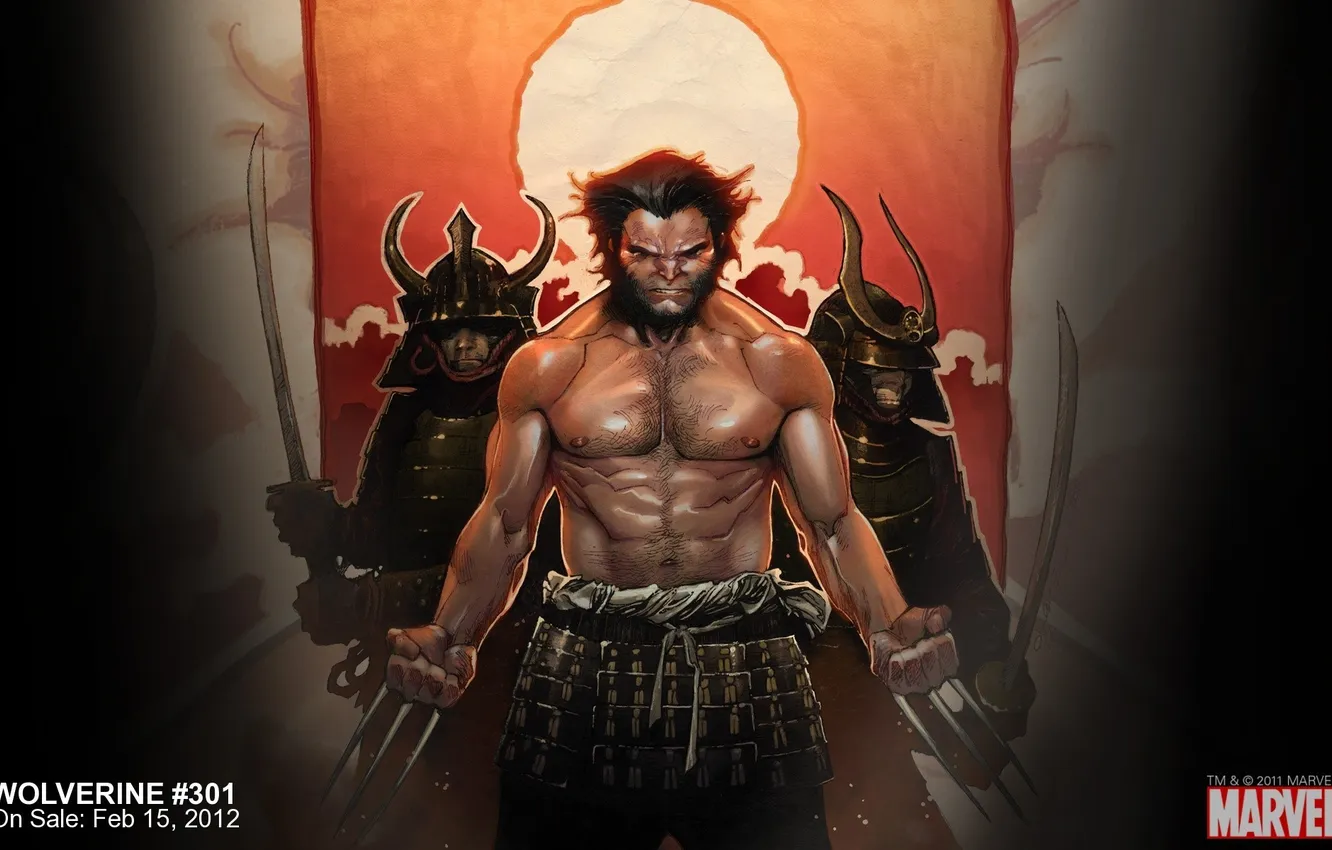 Фото обои самурай, Росомаха, Логан, Wolverine, супергерой, marvel, комикс, comics