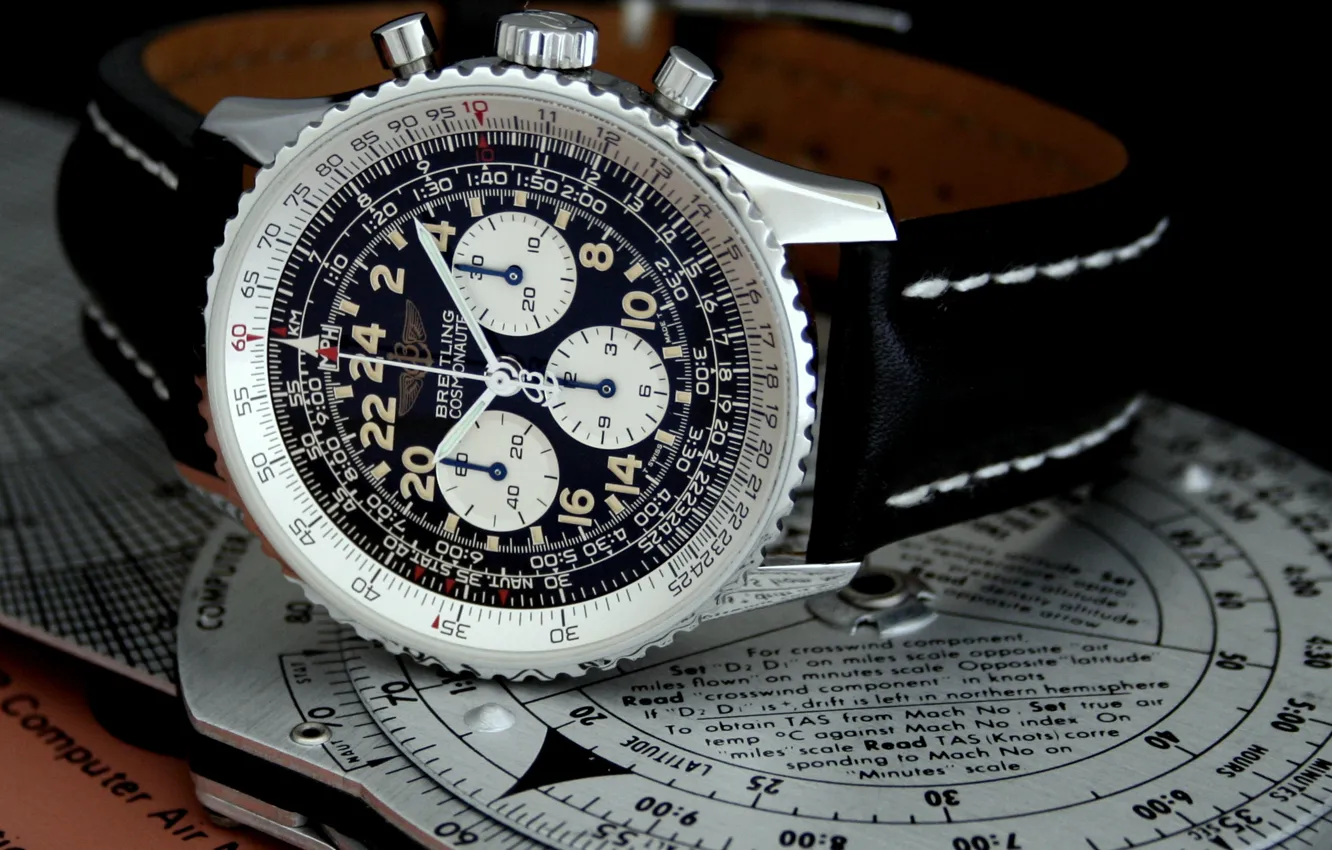 Фото обои military, aviation, jet, time, Breitling, wristwatch, slide rule