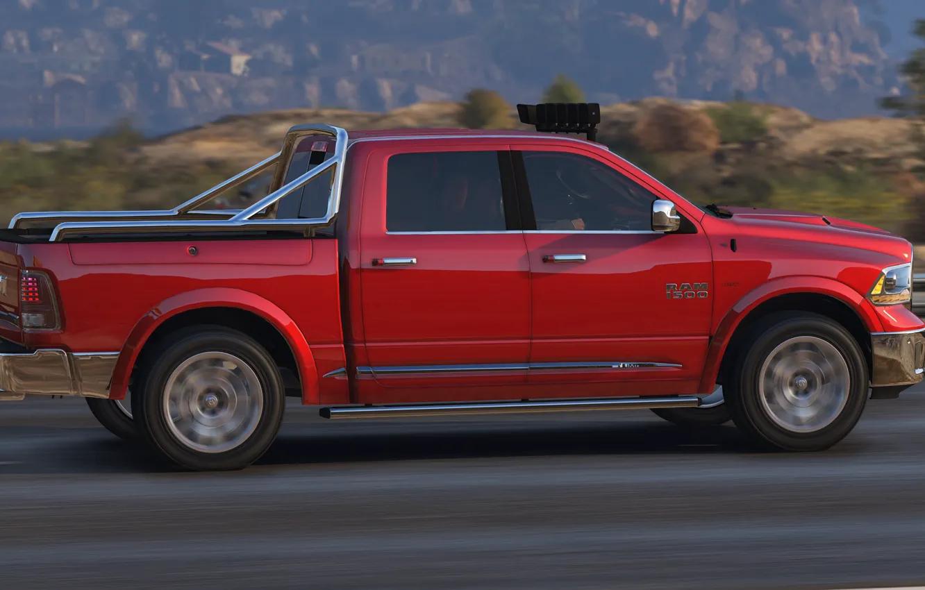 Фото обои дорога, Dodge, Grand Theft Auto V