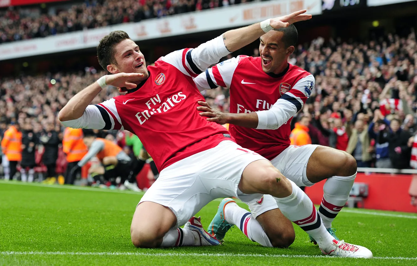 Фото обои футбол, Арсенал, Arsenal, gunners, Walcott, Канониры, уолкотт, Giroud
