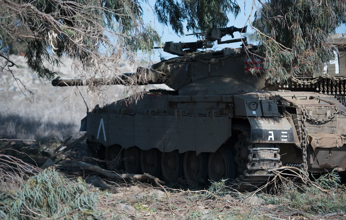 Фото обои укрытие, танк, боевой, основной, Merkava, Израиля, «Меркава»