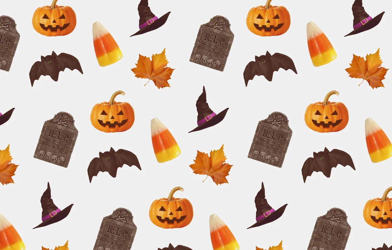 Фото обои праздник, шляпа, Halloween, тыква