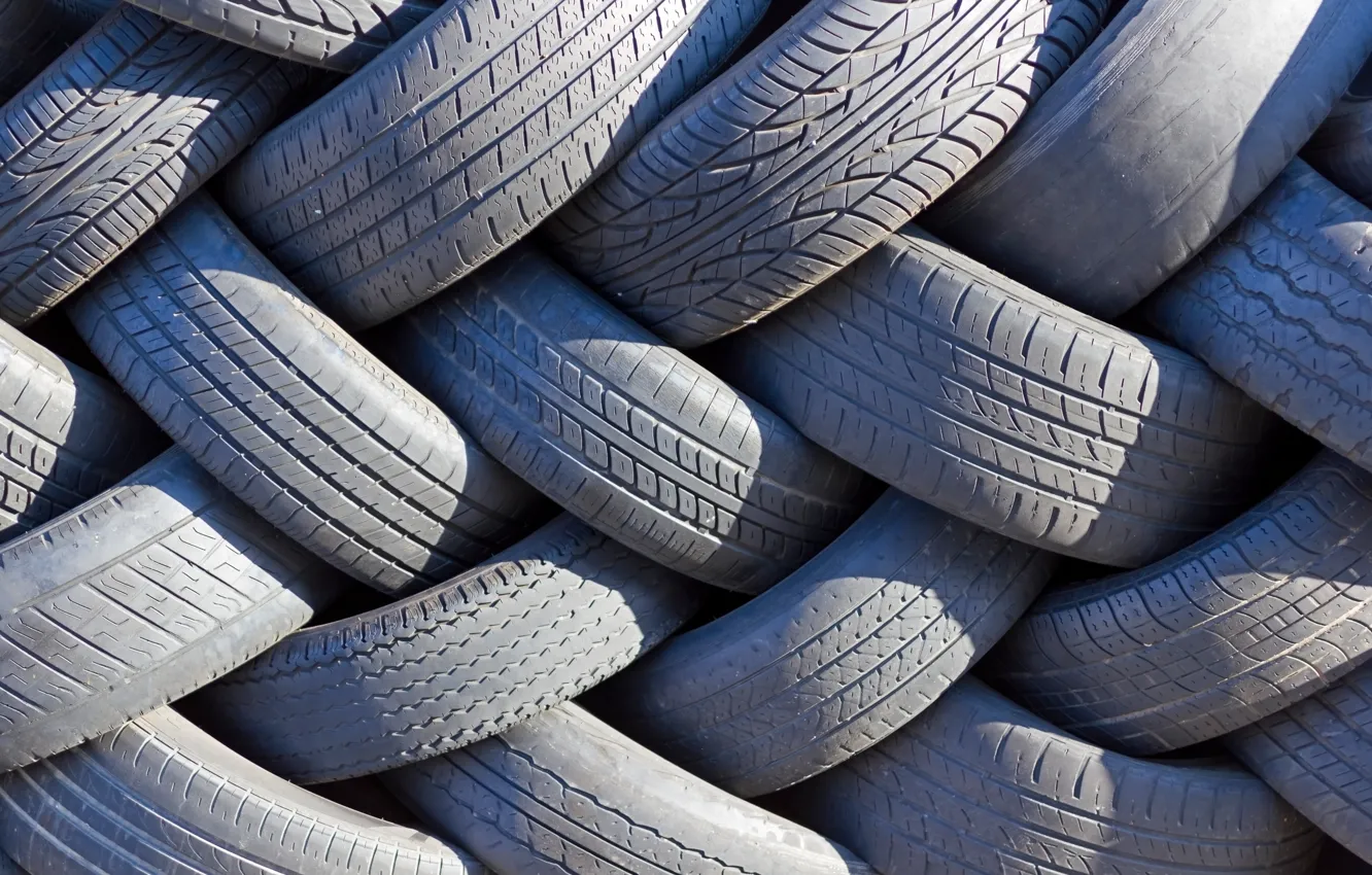 Фото обои tires, stack, rubber, interlaced
