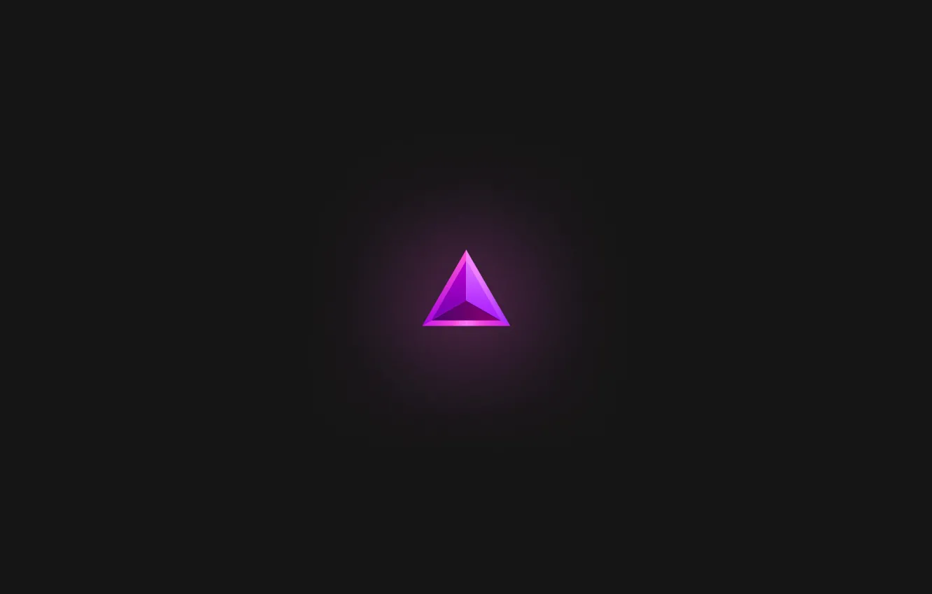 Фото обои фиолетовый, минимализм, треугольник