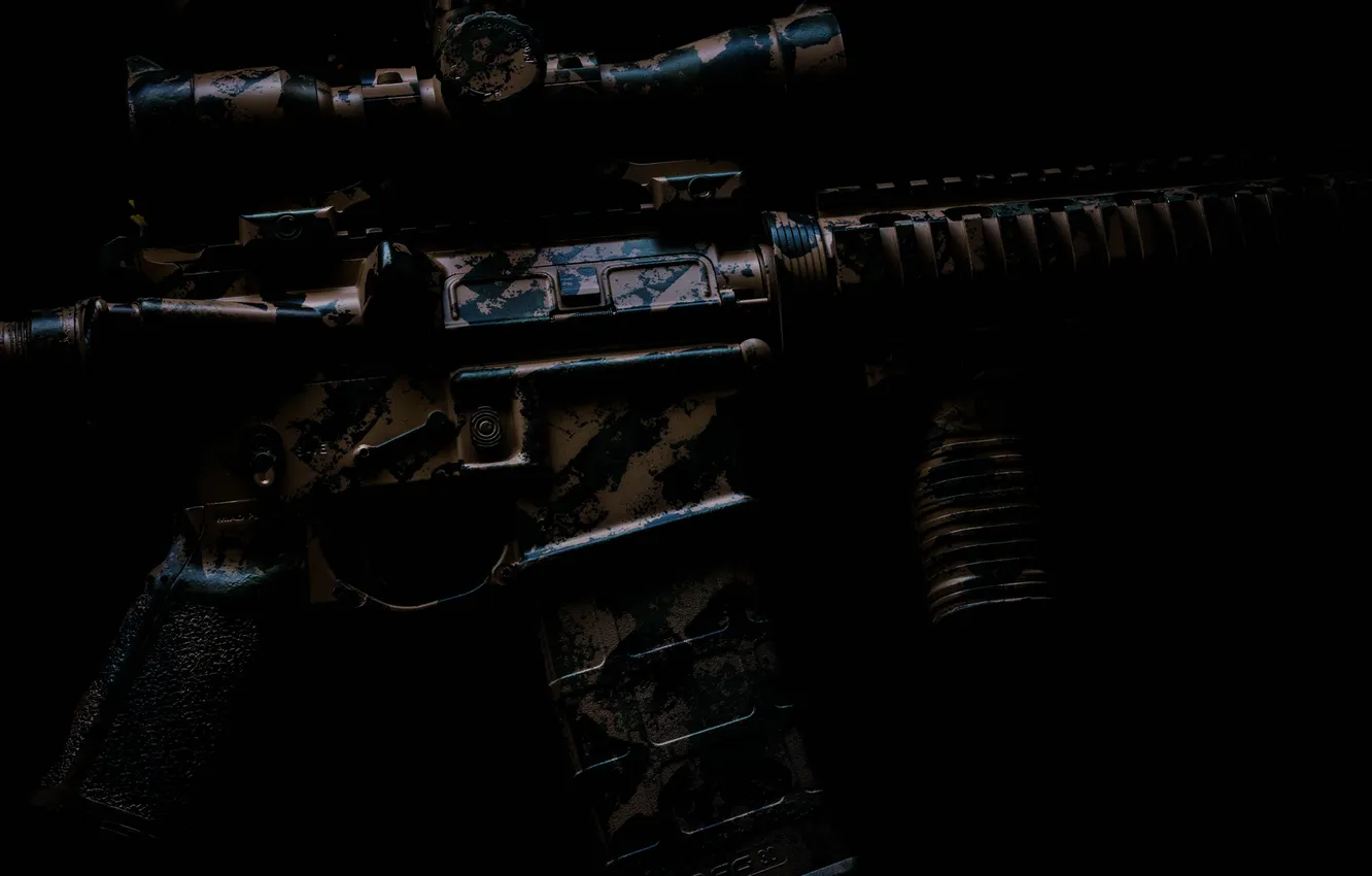 Фото обои оружие, автомат, AR-15, штурмовая винтовка