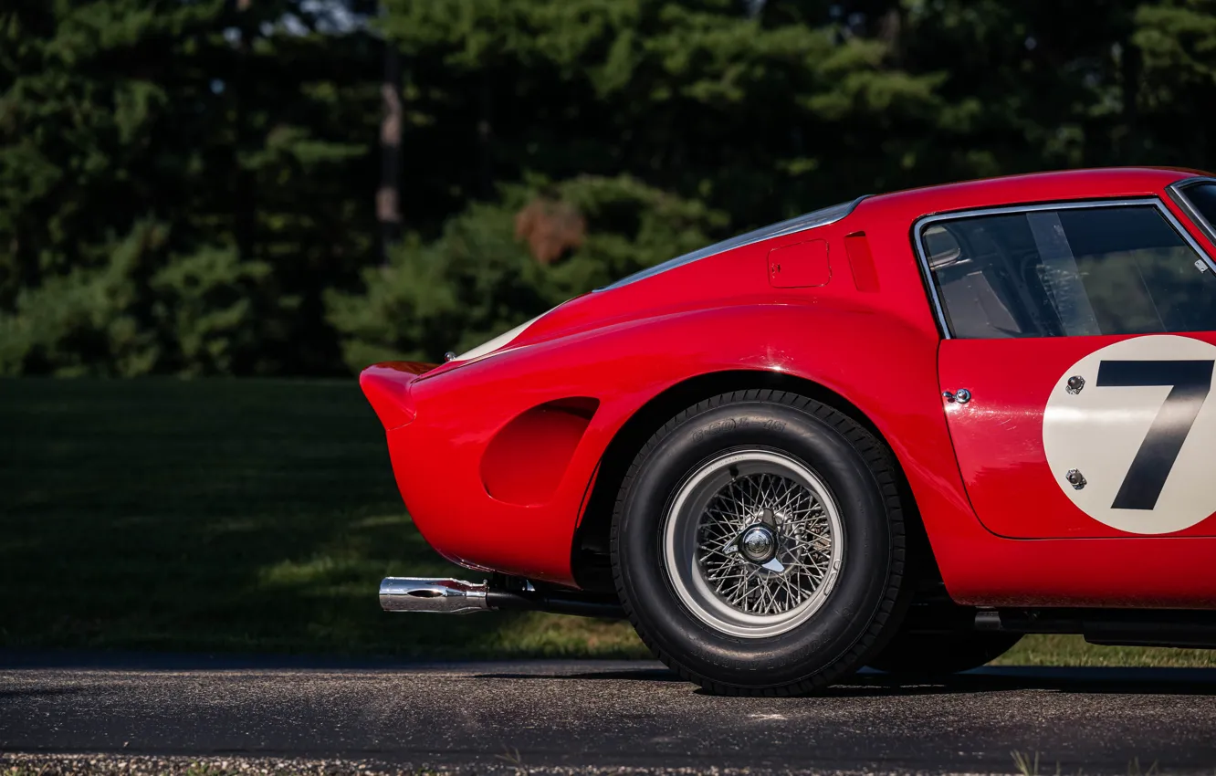 Фото обои Ferrari, red, close-up, 1962, 250, Ferrari 250 GTO, Ferrari 330 LM