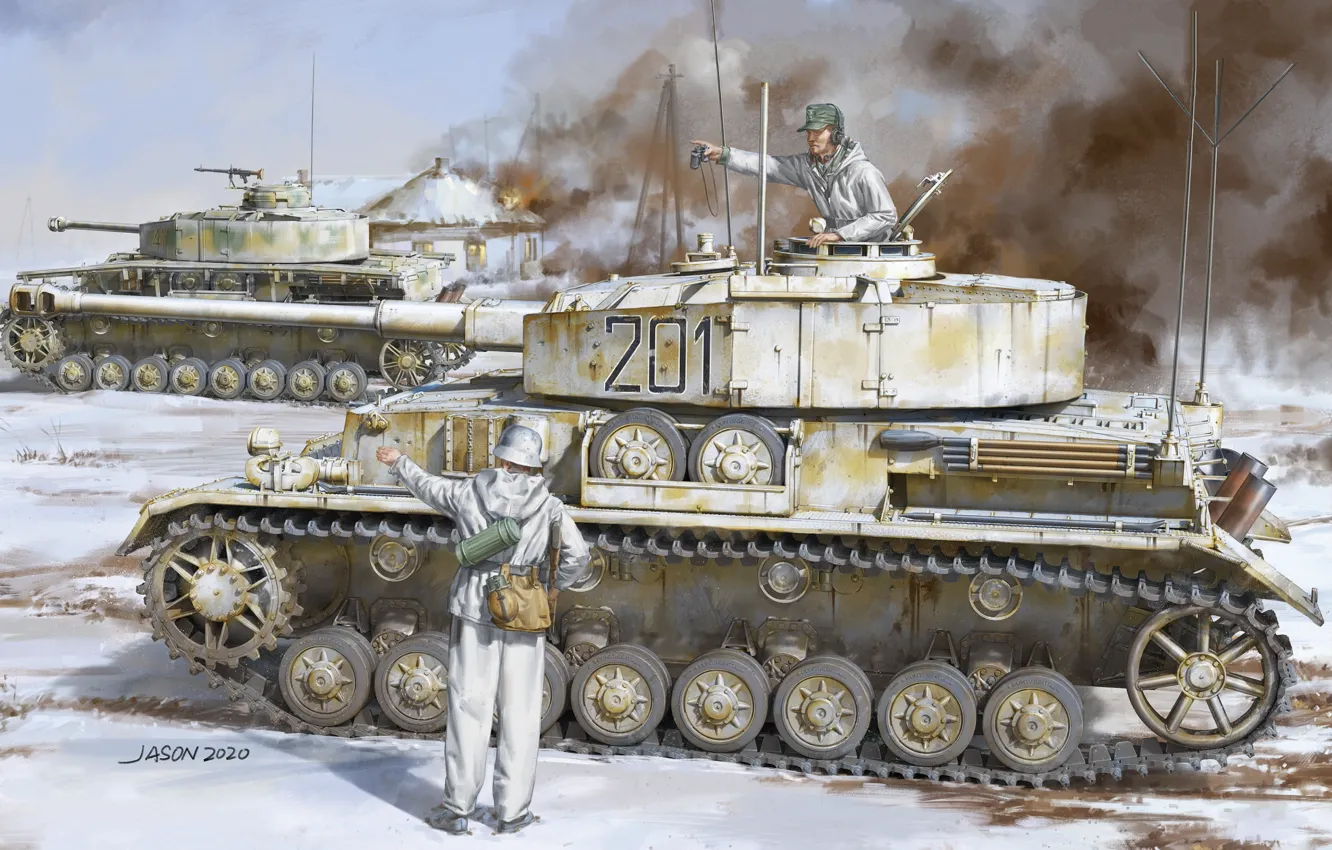 Фото обои Германия, jason, вермахт, средний, панцерваффе, командирский танк, Pz.Beob.Wg.IV Ausf.J