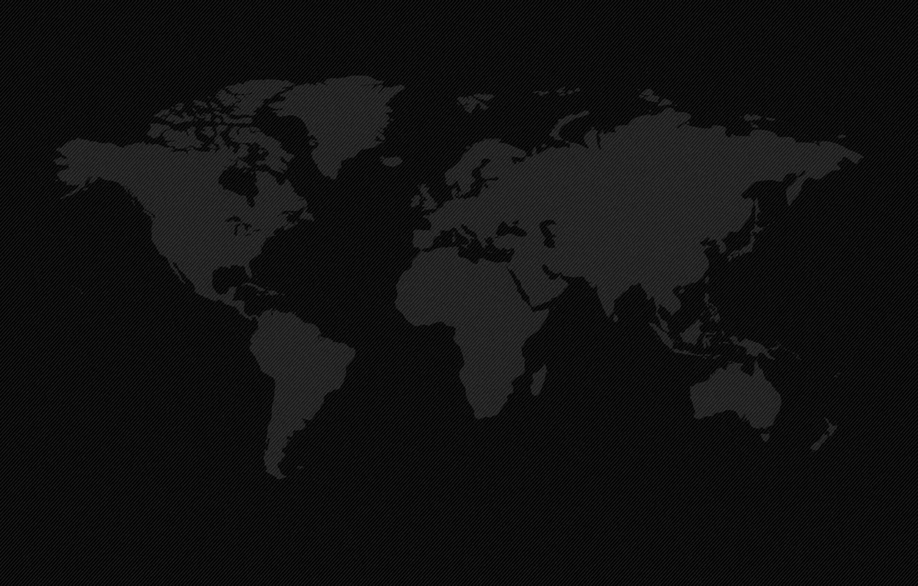 Фото обои земля, черный фон, карта мира, континент