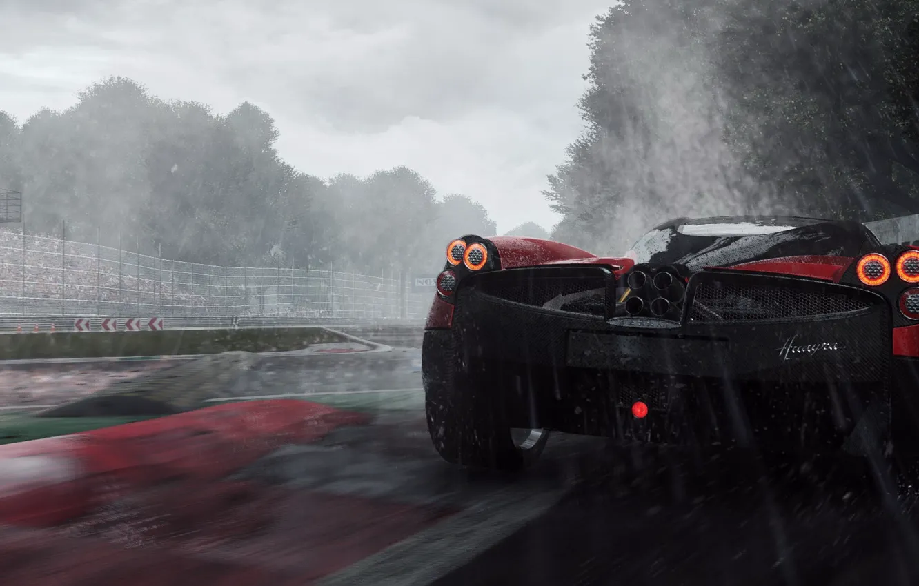 Фото обои supercar, rain, Zonda, speed, Need For Speed Rivals