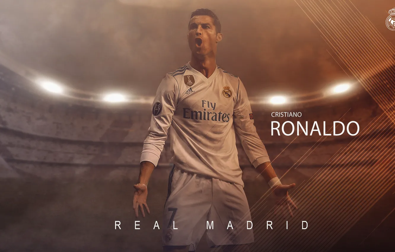 Фото обои Cristiano Ronaldo, Legend, Football Club, Celebration, Player, Goal, Real Madrid CF, Cr7