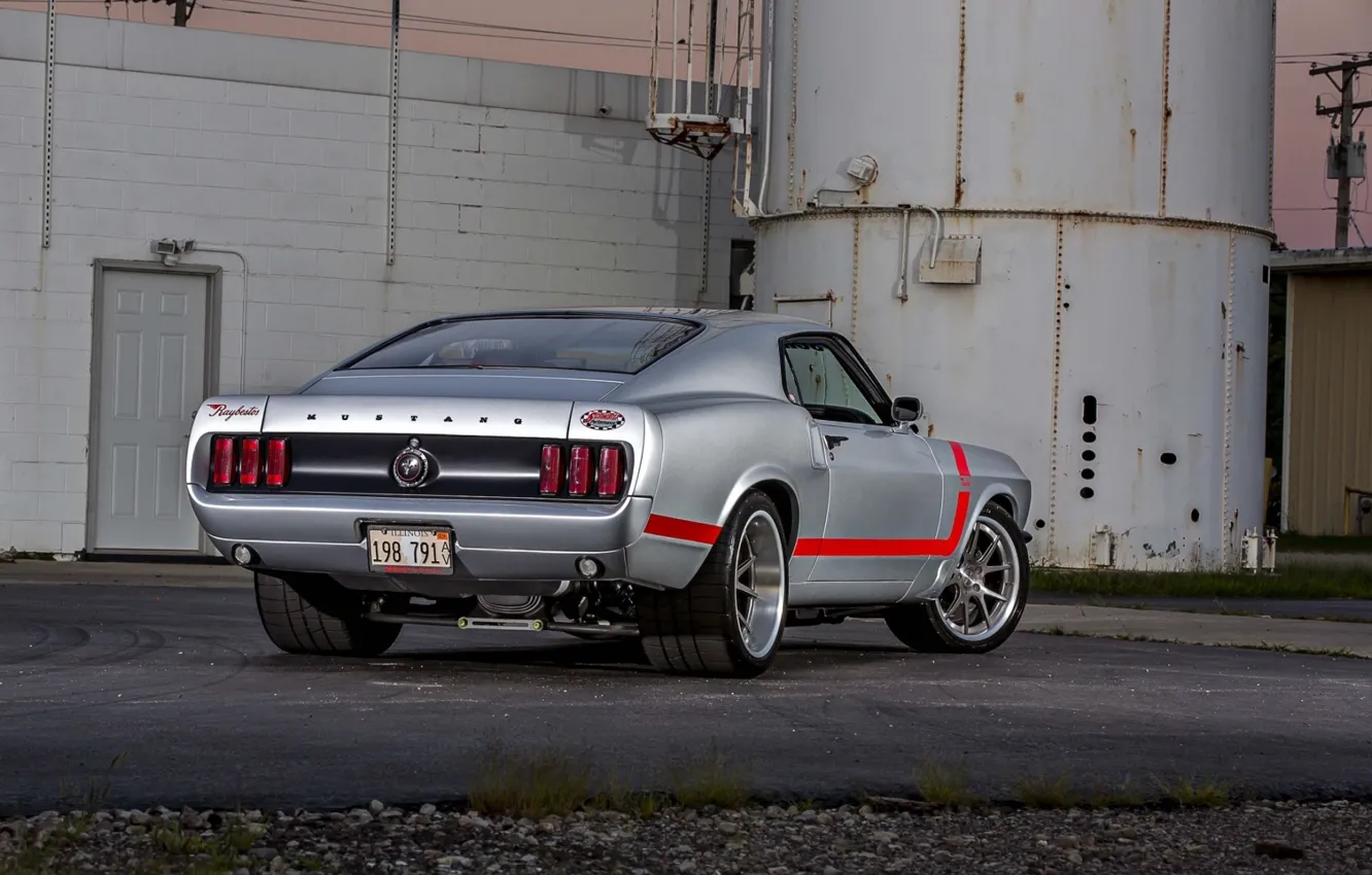 Фото обои Mustang, Ford, Muscle, 1969, Silver