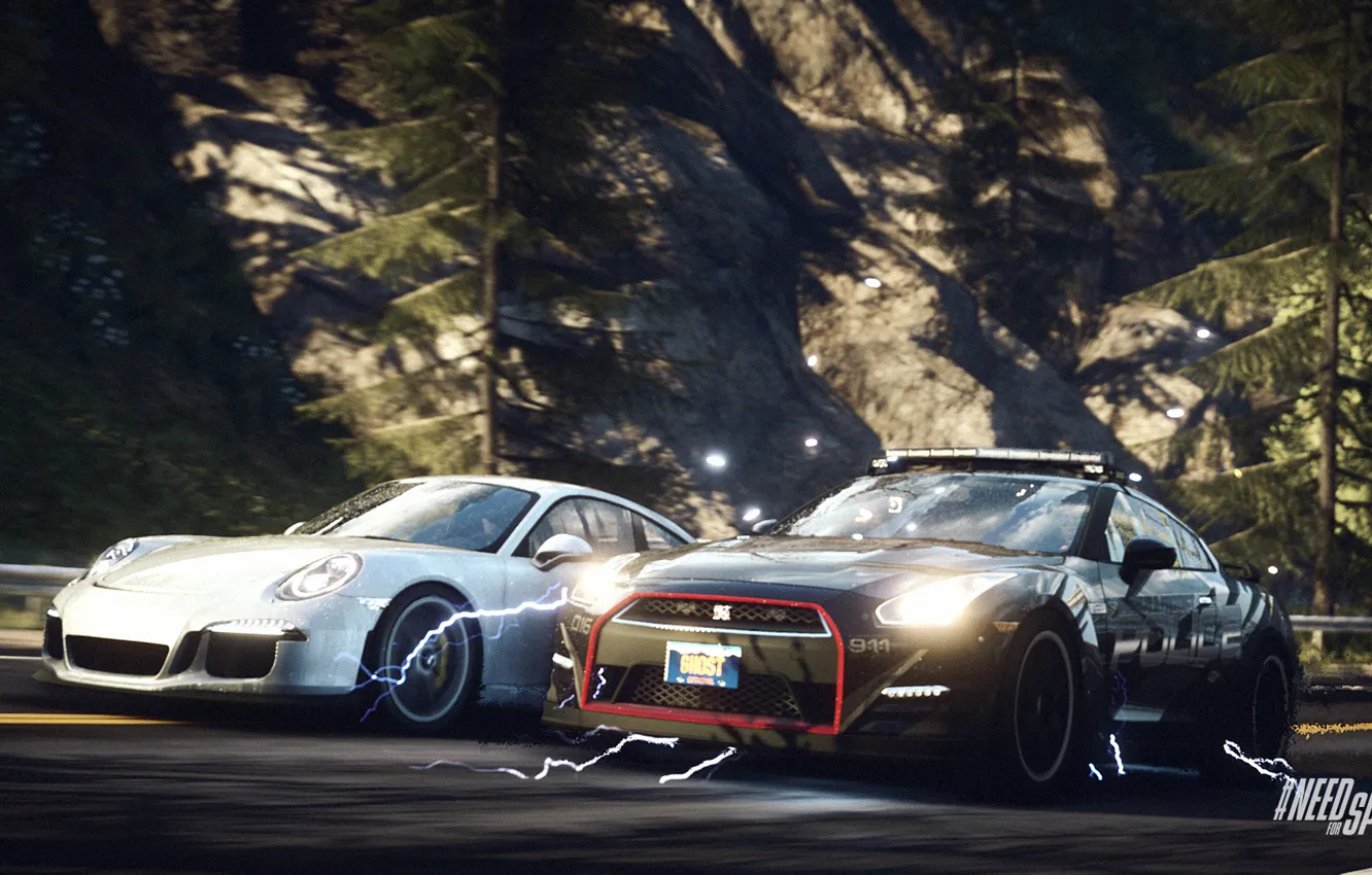 Фото обои 911, Porsche, Need for Speed, nfs, 2013, Nissan GTR, Rivals, NFSR