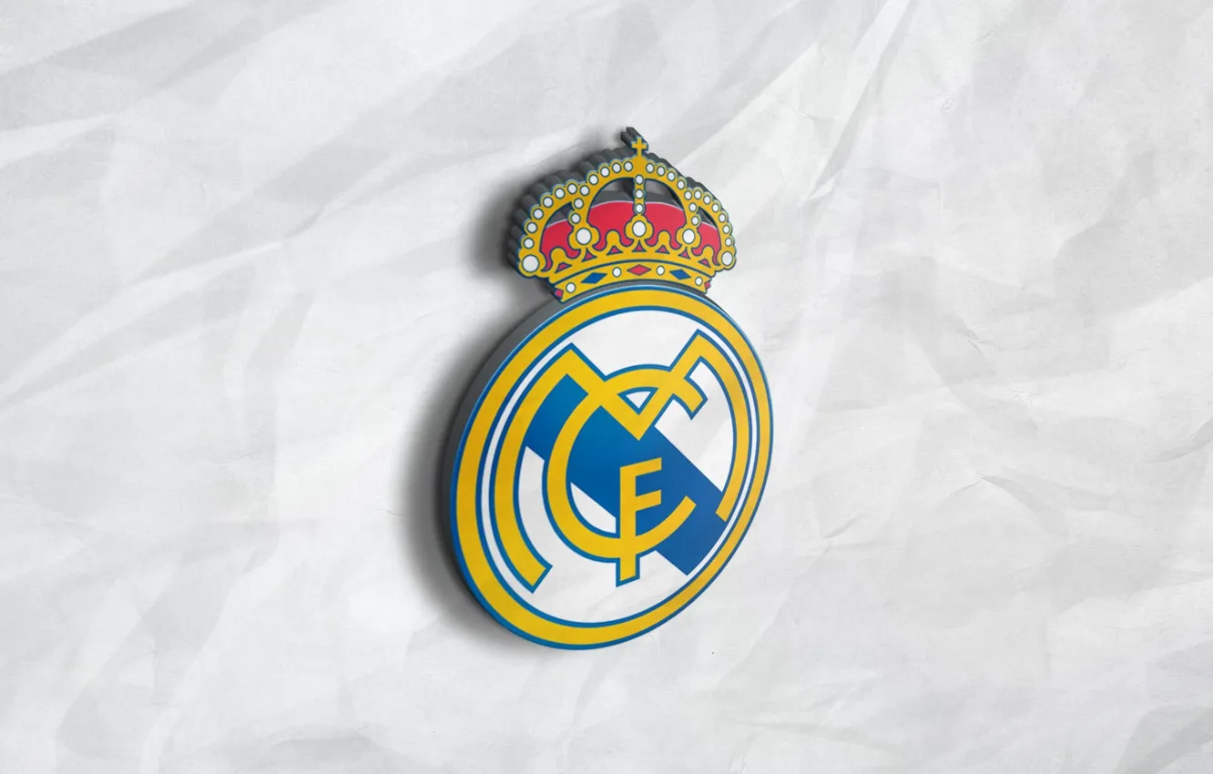 Фото обои wallpaper, football, Spain, Real Madrid, Sport, Primera Division, 3D logo