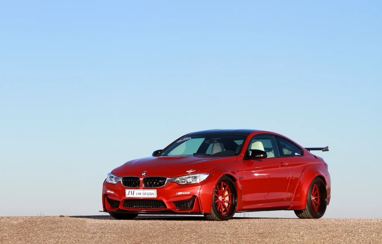 Фото обои авто, BMW, red, metallic, M4, JM car