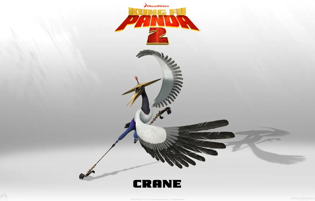 Фото обои Kungfu Panda, Kungfu Panda 2, Crane, Kungfu