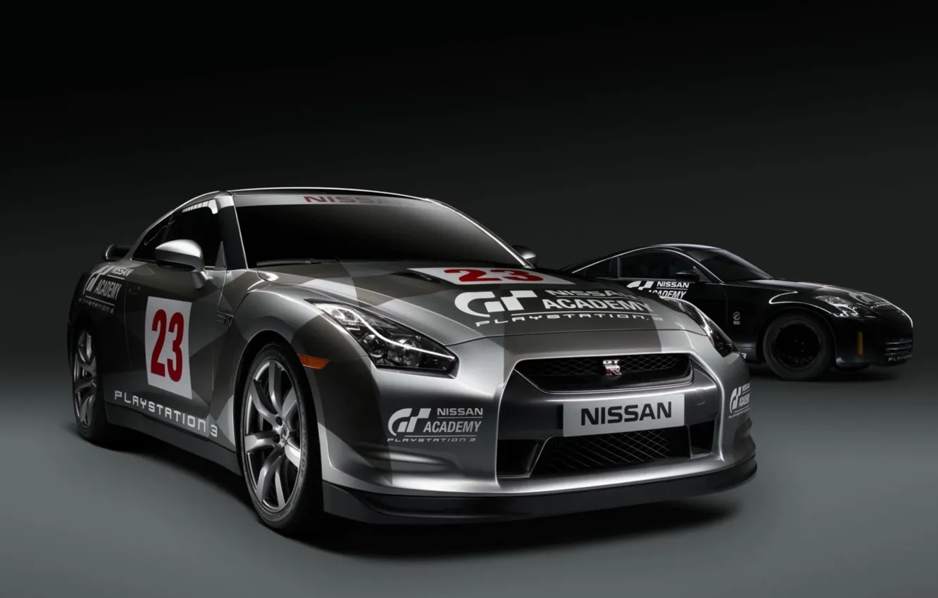 Фото обои nissan 350z, nissan GTR, academy