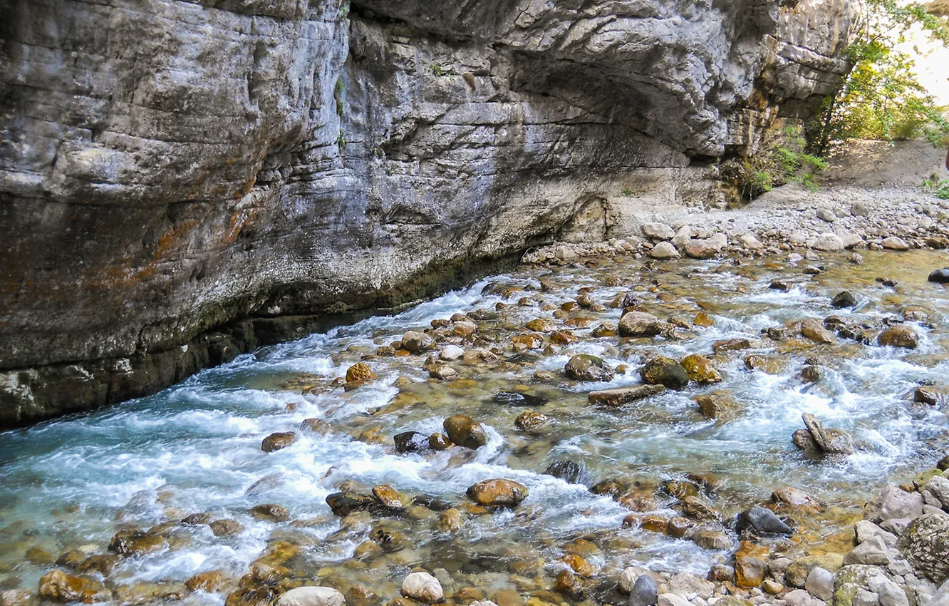 Фото обои вода, камни, Абхазия