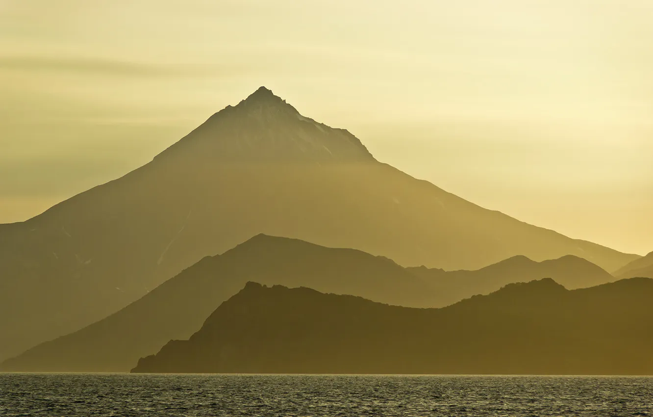 Фото обои вулкан, Камчатка, полуостров, Вилючинский