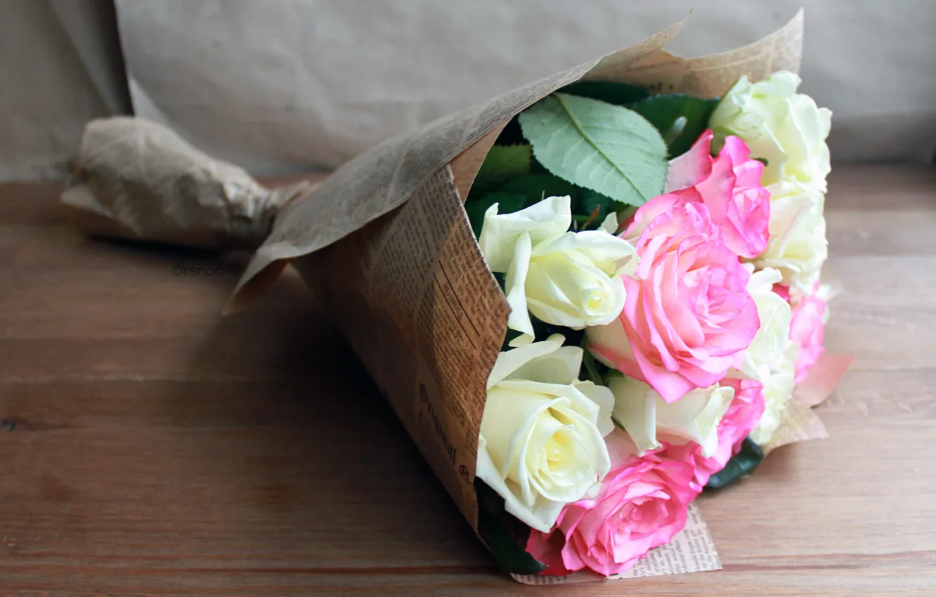 Фото обои цветы, розы, розовые розы