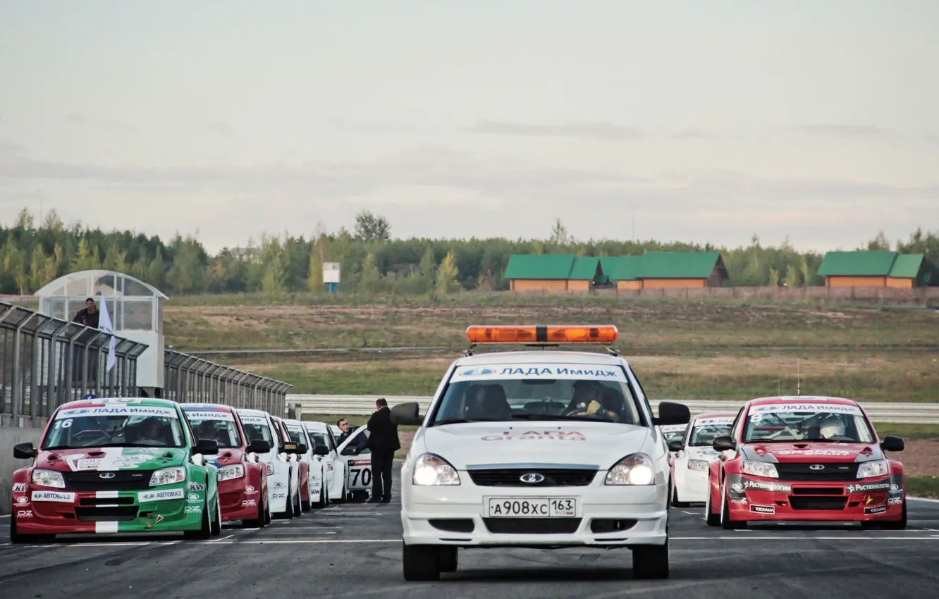Фото обои Lada, Лада, Автомобили, Автогонки, Lada Granta CUP