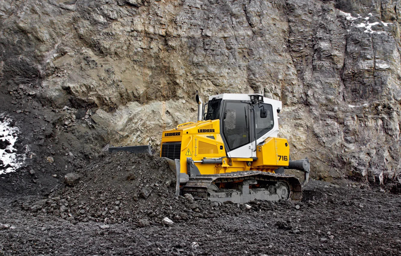 Фото обои bulldozer, liebherr, excavator, 716, dozer