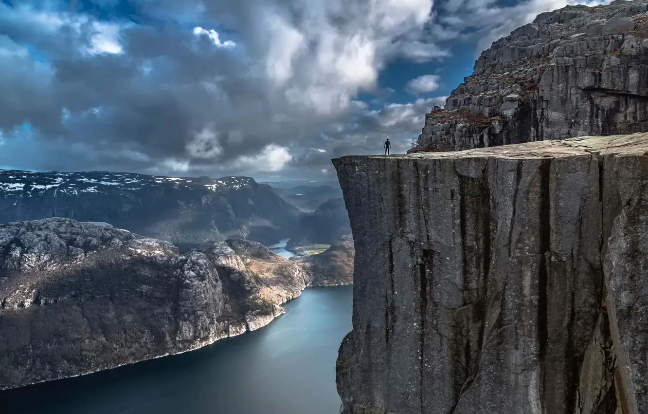 Фото обои Норвегия, Preikestolen, Скала-кафедра, Прекестулен